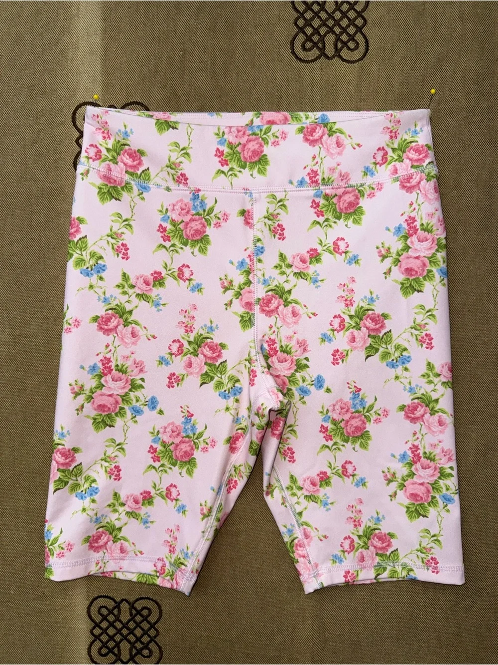 Polo Ralph Lauren Girls' Knee Length Leggings Shorts In Pink Floral Size L/G (12